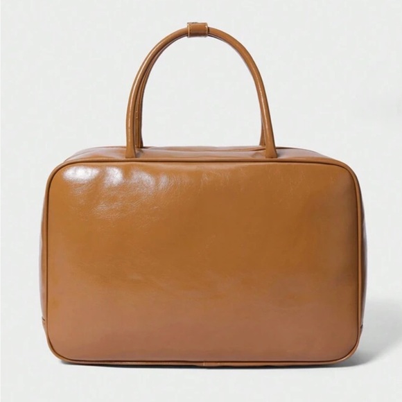 🆕 Top Handle Faux Luxury Leather Square Bag - Picture 2 of 15